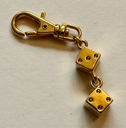 Vintage two dice - , gold