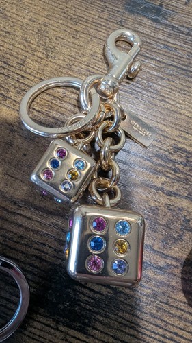Coach gold multicolor gem dice - gold,